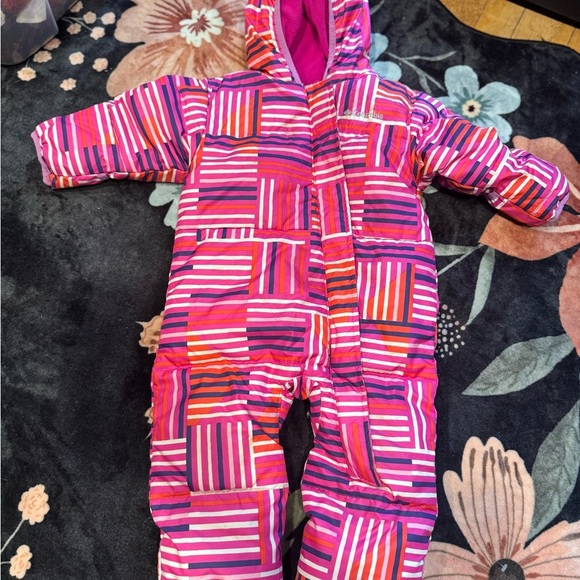 Columbia Vibrant Pink and Purple Snowsuit 12-18m - Picture 1 of 4